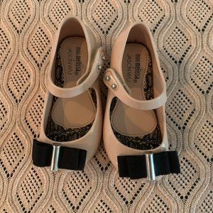 Mini Melissa Blush and Bow Shoes